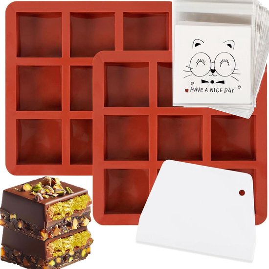 Dubai Chocoladereep Vorm, Siliconen Diepe Chocoladevorm, Zonder Spatels Diepe Chocoladevorm Extra Diepe Chocoladevorm Voor Chocolade Chocolade