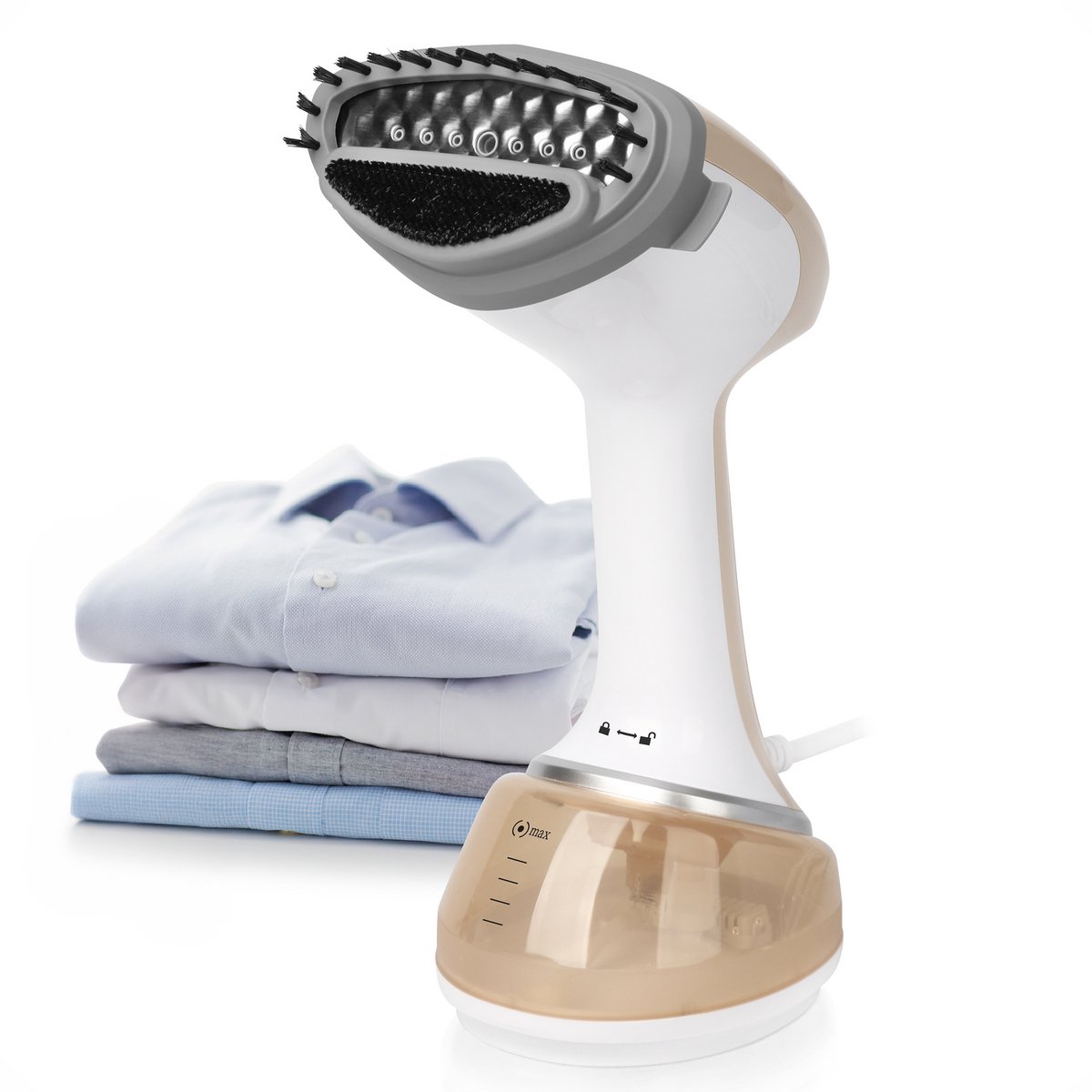 Emerio Kledingstomer - Handstomer voor Kleding - Stoomapparaat inclusief Accessoires - Reisformaat - SB-130292 Stoomontkreuker Wit
