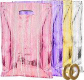 Feestio Uitdeelzakjes 100 Stuks - 17 x 25 cm - Snoepzakjes - Traktatie Zakjes Kinderfeestje - Cadeauzakjes Cadeautasjes - Gestreept