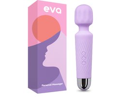 Eva® Personal Massager - Magic Wand - Vibrator voor Vrouwen - Krachtige Clitoris Stimulator - 75% Intensere Stimulatie - 20 Standen - Fluisterstil - Sex Toys voor Vrouwen - Seksspeeltjes - Cadeau voor Vrouw - Sensuele Audio - Lavender Purple