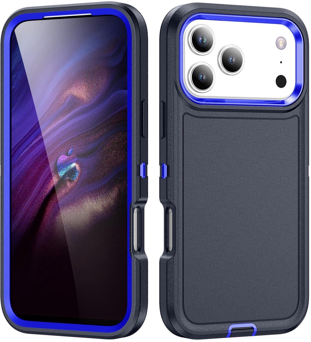 Mobigear Hoesje geschikt voor Apple iPhone 17 Pro Max Telefoonhoesje Hardcase | Mobigear Rugged Backcover Shockproof | Schokbestendig iPhone 17 Pro Max Telefoonhoesje | Anti Shock Proof - Blauw