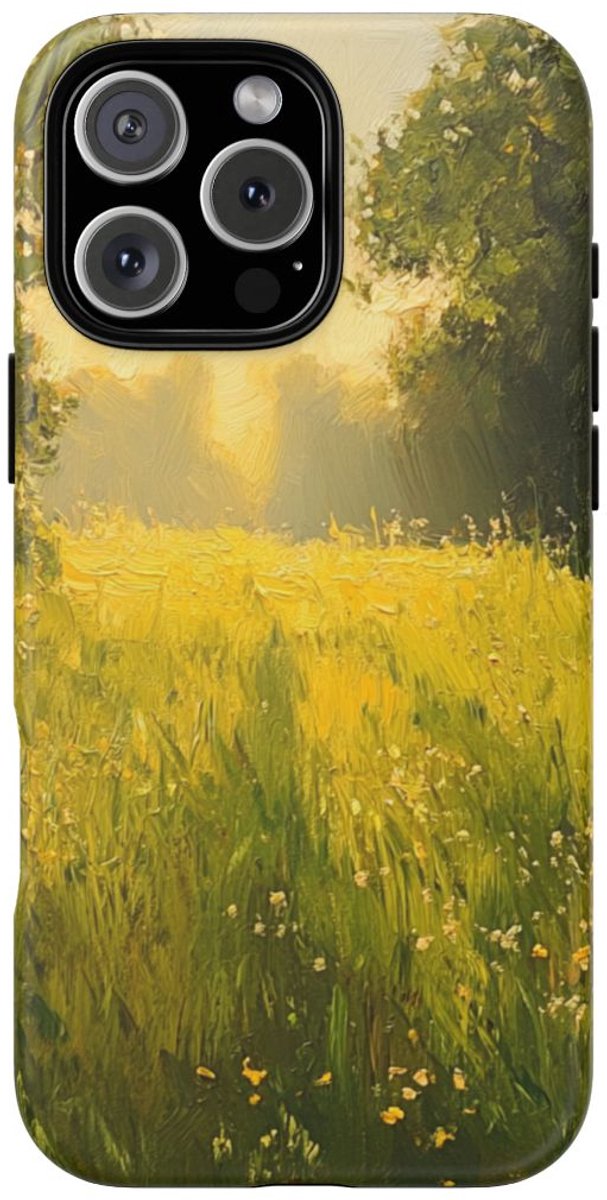 Zonnige Weide met Wilde Bloemen – Telefoonhoesje Geschikt voor iPhone 16 Pro Max