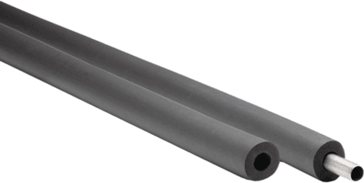 AEROFLEX® SH Rohrisolierung, Rohrdämmung - 2m, Flexibler Dämmstoff aus Geschlossenzelligem Schaum Kautschukbasis, Schwarz - 54 x 10 mm
