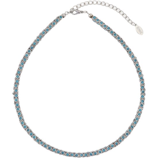 Ketting met letter Letter Ketting Crystal A zilverkleurig van roestvrij