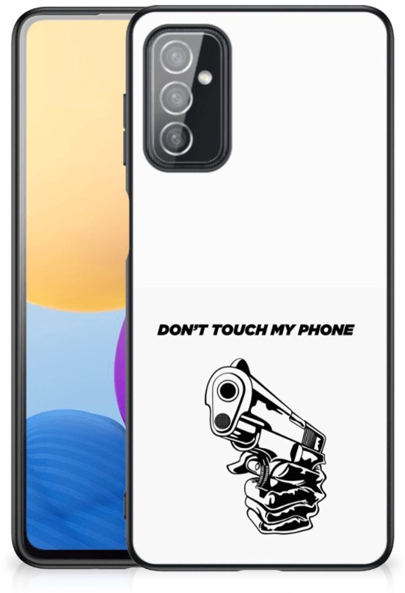 Samsung Galaxy M52 Telefoon Hoesje Gun Don't Touch My Phone