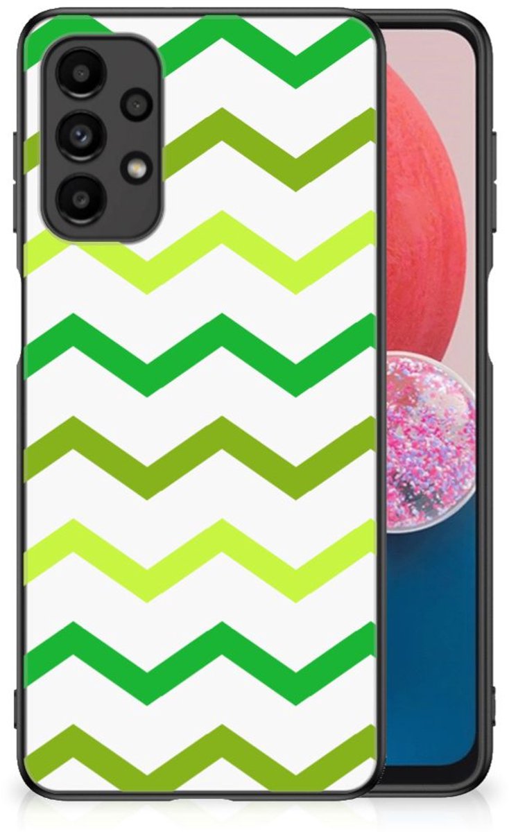 Samsung Galaxy A13 4G Back Case Zigzag Groen