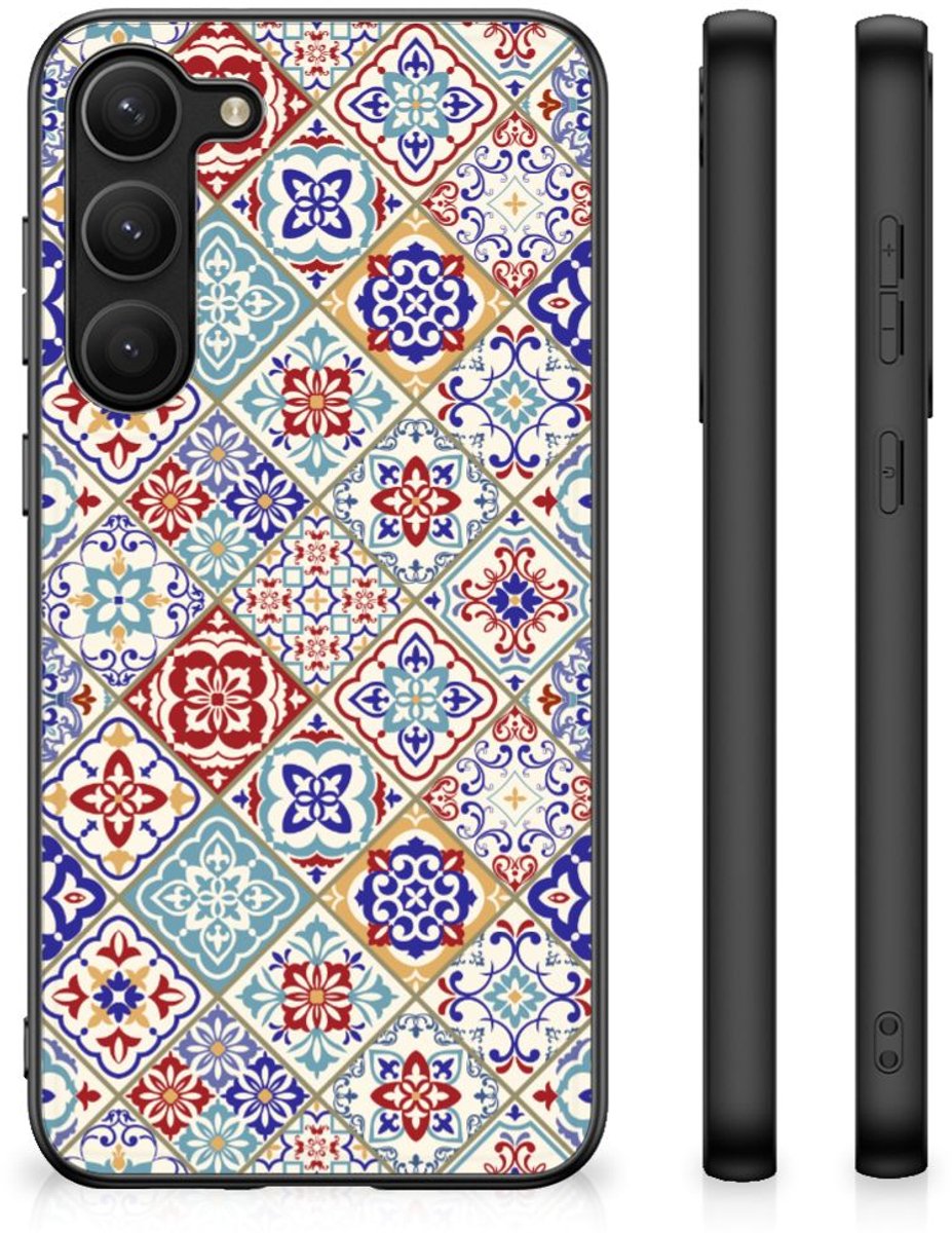 Samsung Galaxy S23 Plus Marmeren Print Telefoonhoesje Tiles Color