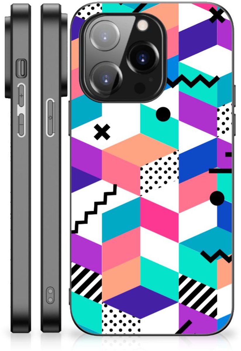 iPhone 14 Pro Backcover Blokken Kleurrijk