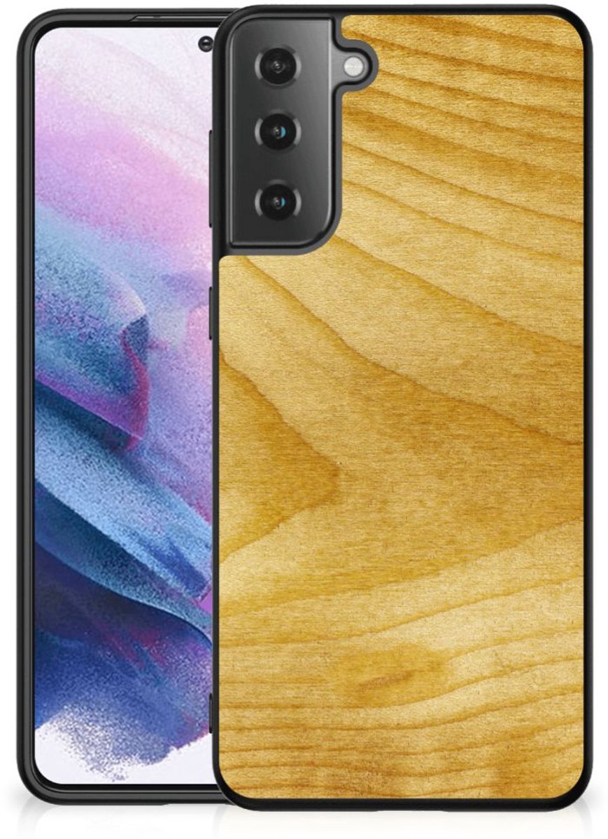 Samsung Galaxy S21 Plus Houten Print Telefoonhoesje Licht Hout