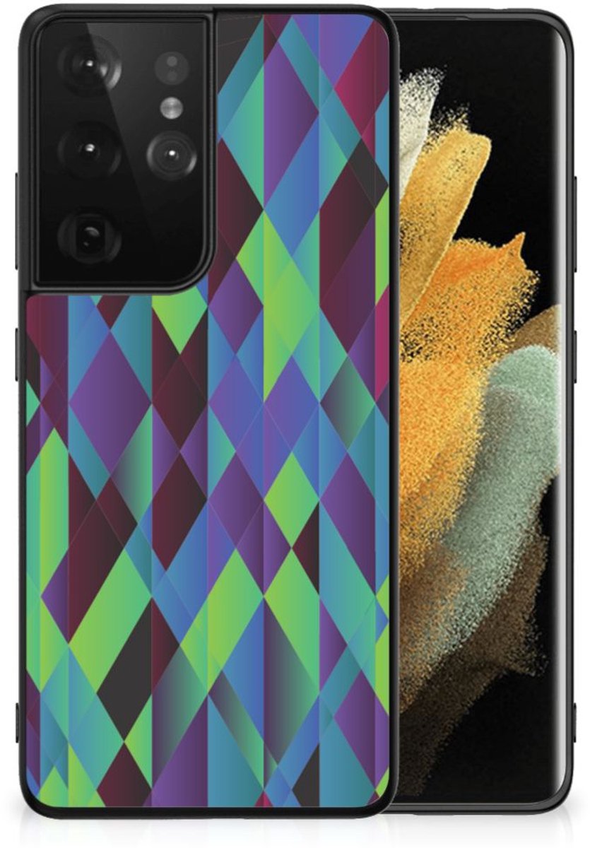 Samsung Galaxy S21 Ultra Backcover Abstract Green Blue