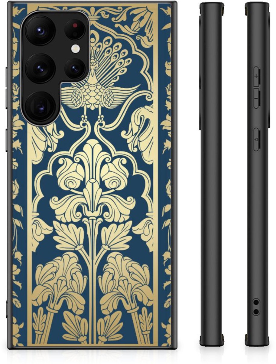 Samsung Galaxy S23 Ultra Bloemen Hoesje Beige Flowers