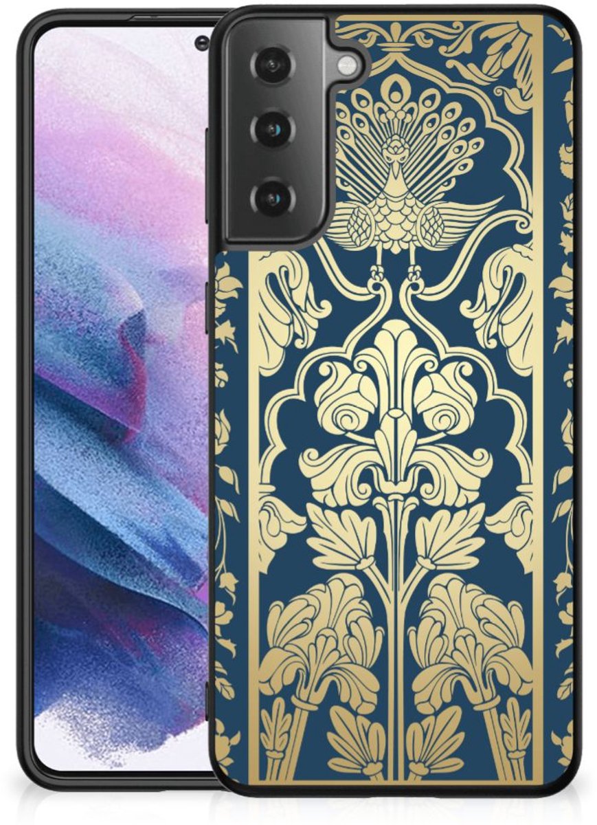 Samsung Galaxy S21 Plus Bloemen Hoesje Beige Flowers