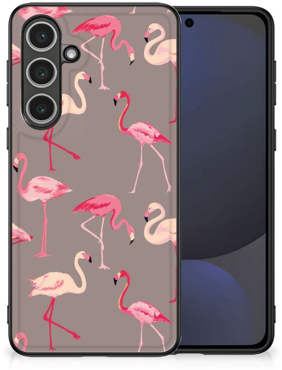 Samsung Galaxy S24 FE Dierenprint Telefoonhoesje Flamingo