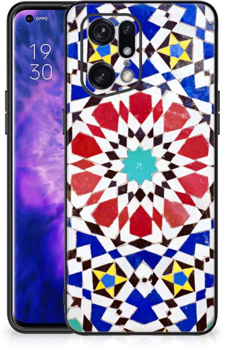 OPPO Find X5 Pro Marmeren Print Telefoonhoesje Mozaïek