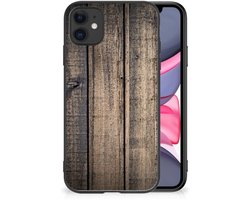 Back Cover voor iPhone 11 Houten Print Telefoonhoesje Steigerhout