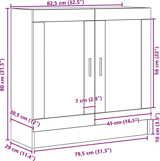 vidaXL - Noir - Chêne - Bibliothèque - - - 82,5 x 30,5 x 80 cm - - - Bois d'ingénierie