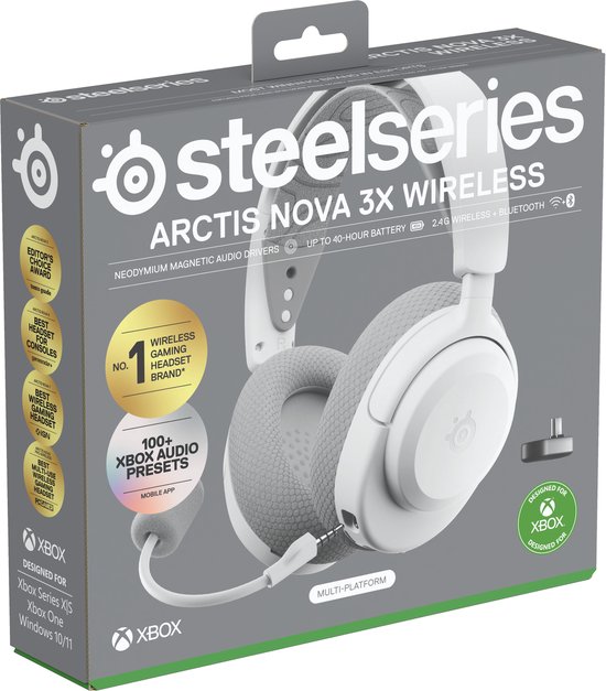 SteelSeries Arctis Nova 3X Wireless (White) (7/8)
