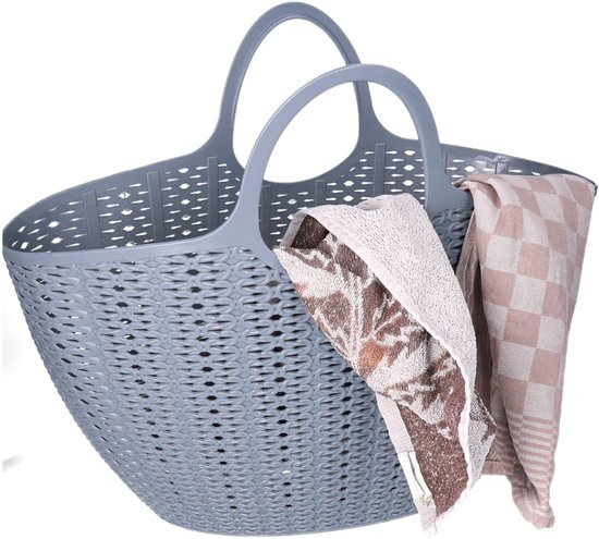 Panier à linge ou sac de transport flexible CM - gris - 22 litres - plastique - 50 x 20 x 40 cm - rangement