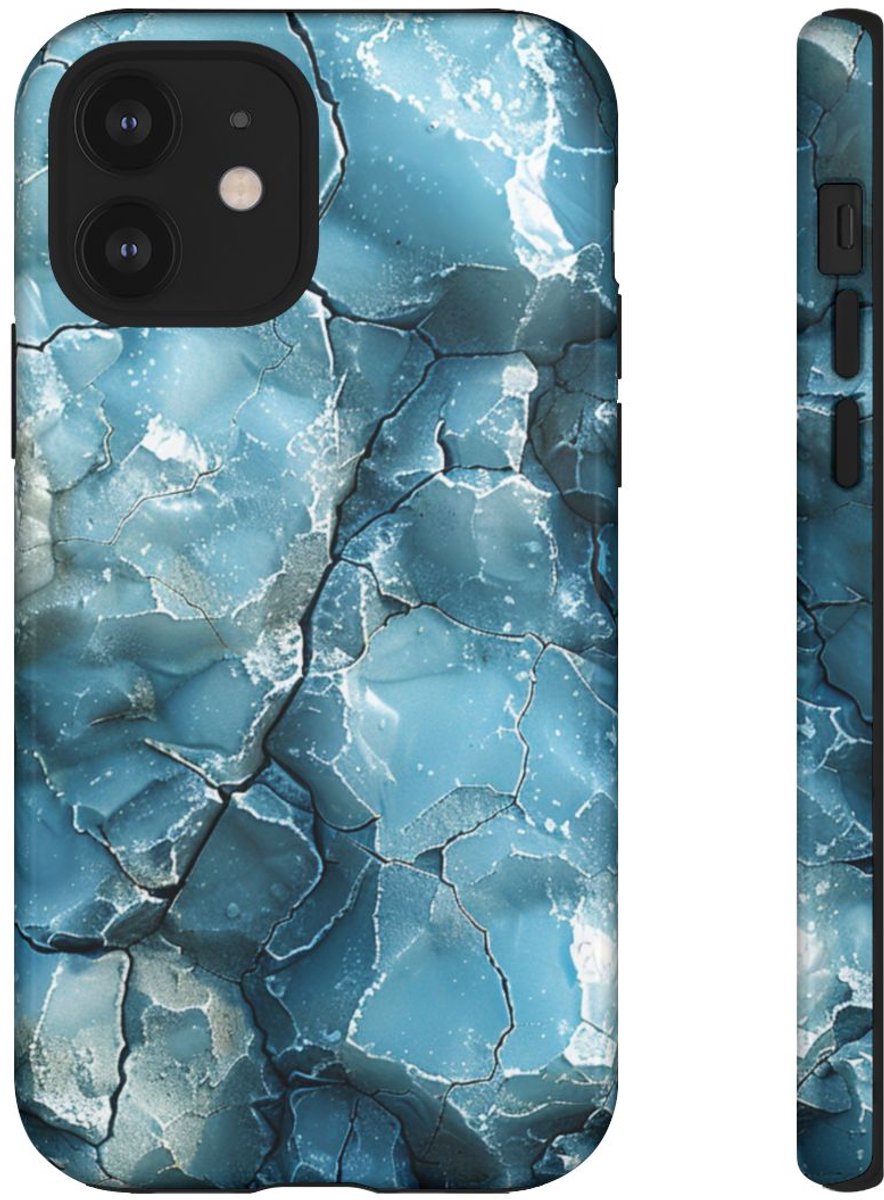 IJzige Fractalstructuur met Grunge – Telefoonhoesje Geschikt voor iPhone 12