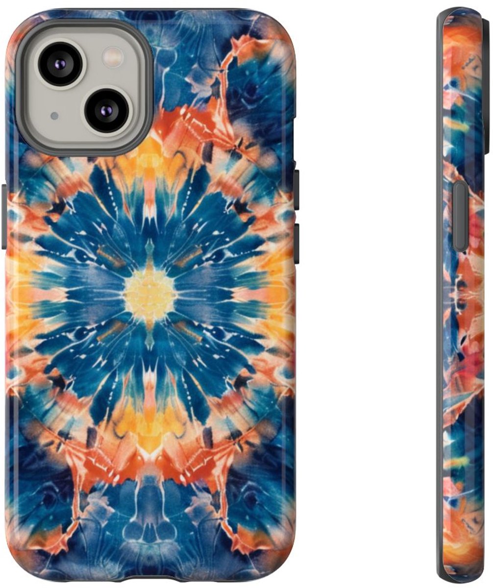 Vrolijk Tie-Dye Mandala Patroon – Telefoonhoesje Geschikt voor iPhone 14