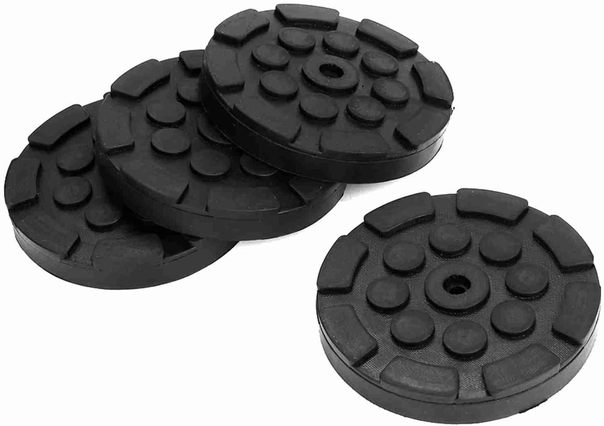 Image of 4 Stuks Ronde Rubberen Arm Pads voor Auto Jacking Lift - Gewichtheffer Accessoires