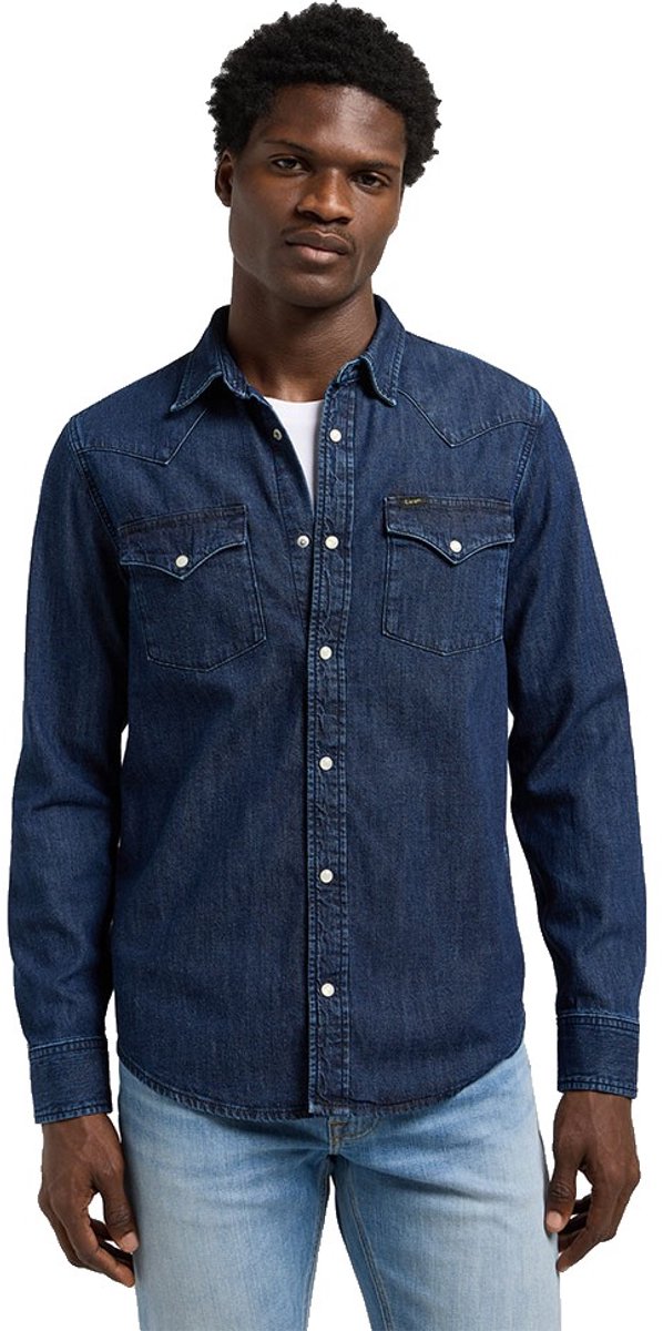 Lee Western Regular Fit Overhemd Met Lange Mouwen S Man Mid Stone