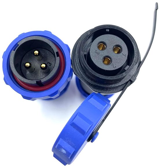 3 pin round plug - IP68 waterproof aviation plug - 3 pole socket and ...