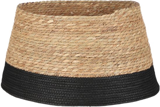 House of Seasons Kerstboomrok - H26 x Ø50 cm - Zeegras - Zwart