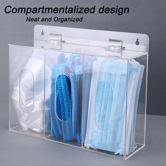 Disposable Gloves Dispenser Three Gloves Hairnet With Lid - View #8