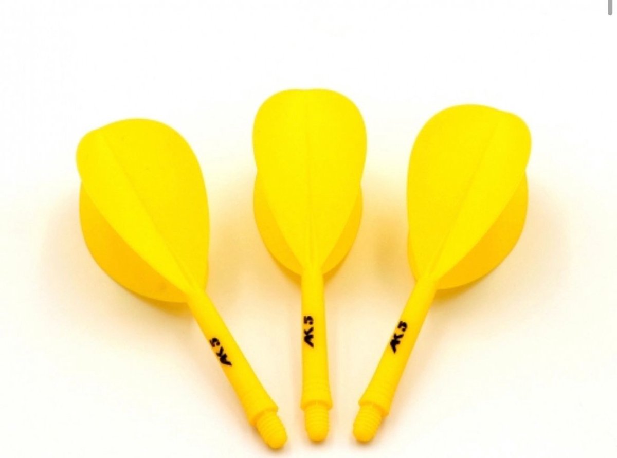 Cuesoul - Tero Flight System AK5 Rost Teardrop - Yellow - Dart Flights L