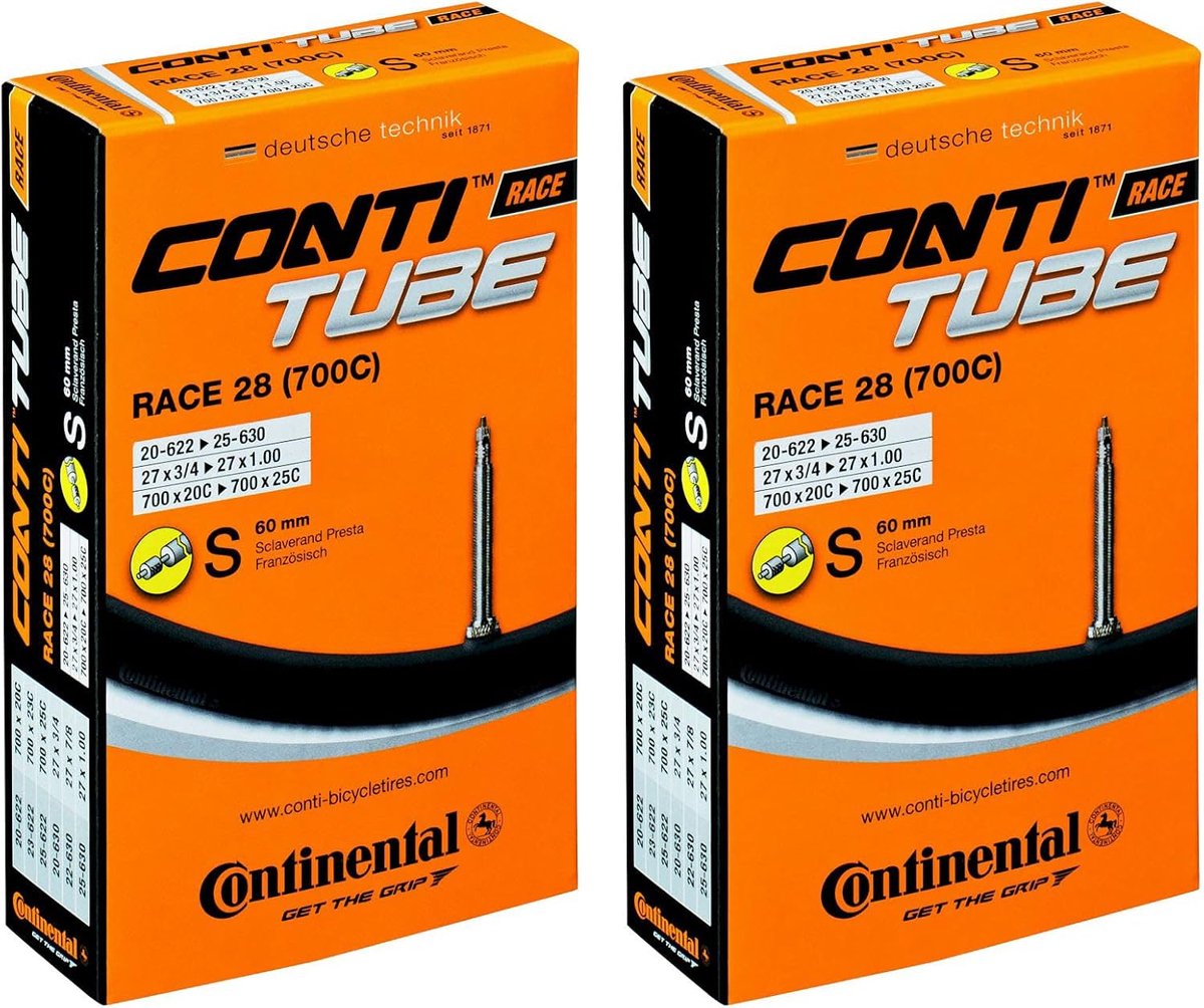 2x Continental fietsbinnenband Race 28" SV 60 mm 18/25-622/630