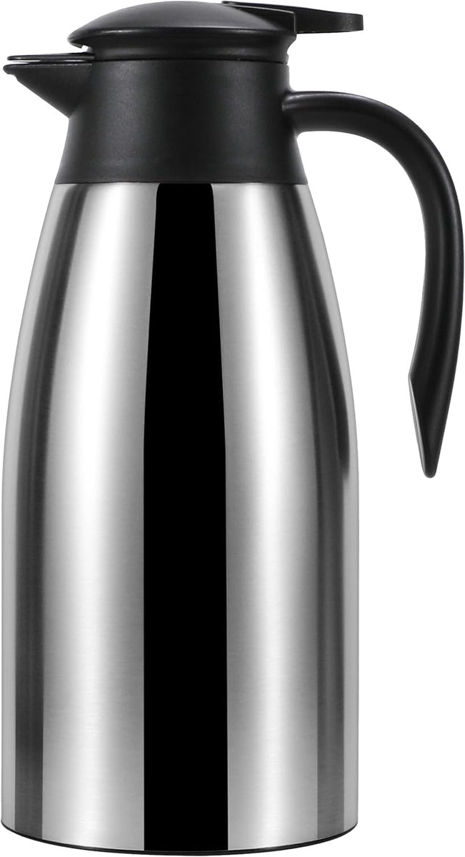 Travelhawk Thermoskan - 1.5 Liter - Isoleerkan - Grijs - Koffie - Thee - Voor warme en koude dranken