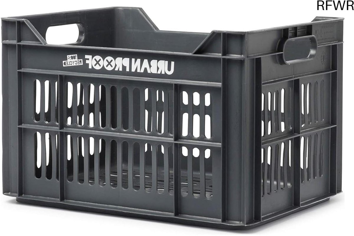 RFWR® Fietskrat 30L Asgrijs - Duurzaam en Gerecycled