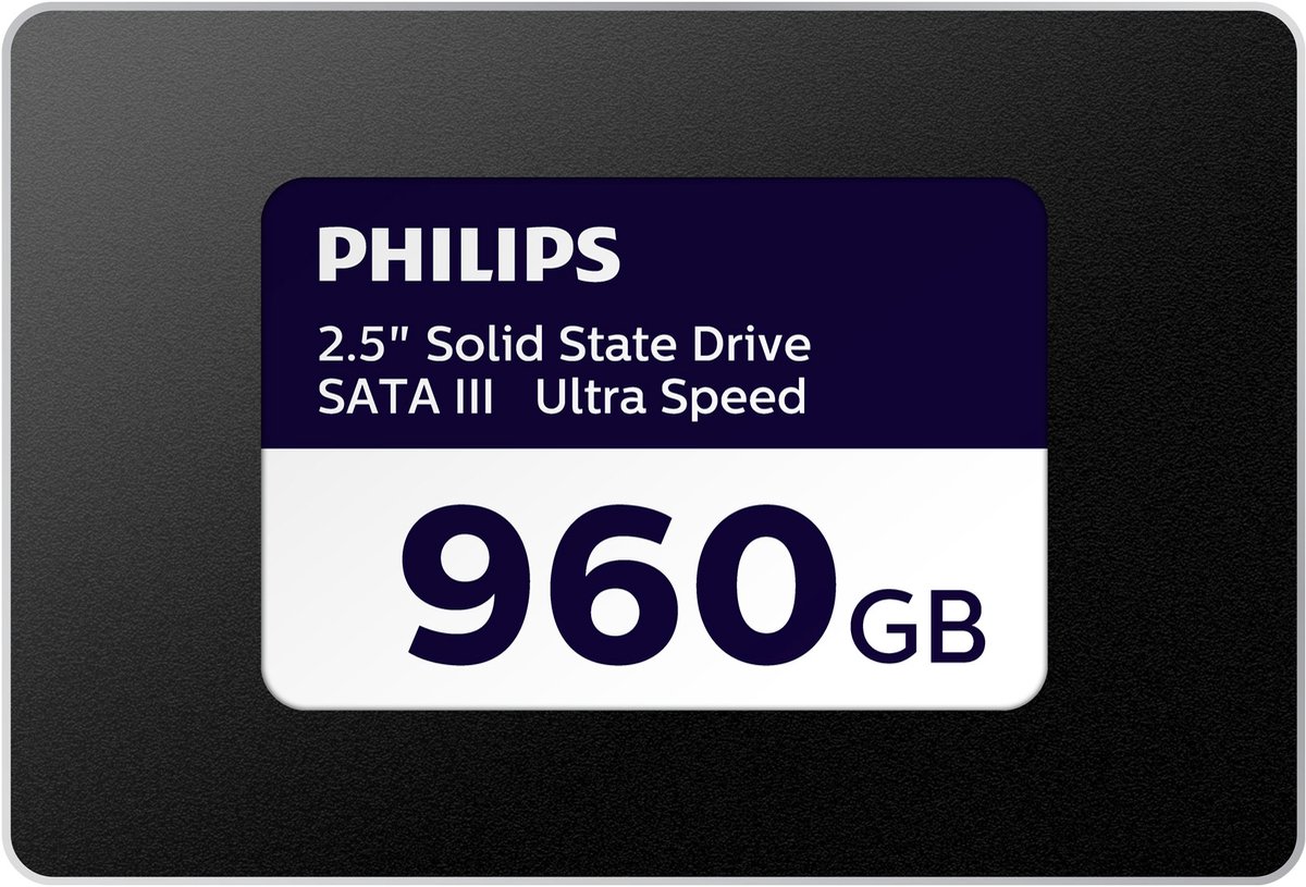 Philips FM96SS130B Interne SSD - 960 GB - 2.5 Inch - SATA III - Ultra Speed - 3D TLC NAND