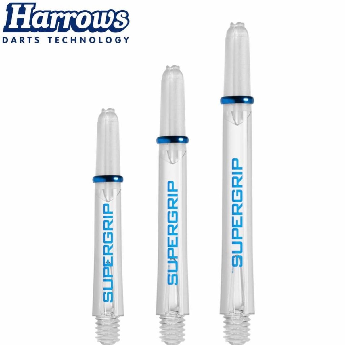 Harrows Supergrip Blue Clear - Dart Shafts Short