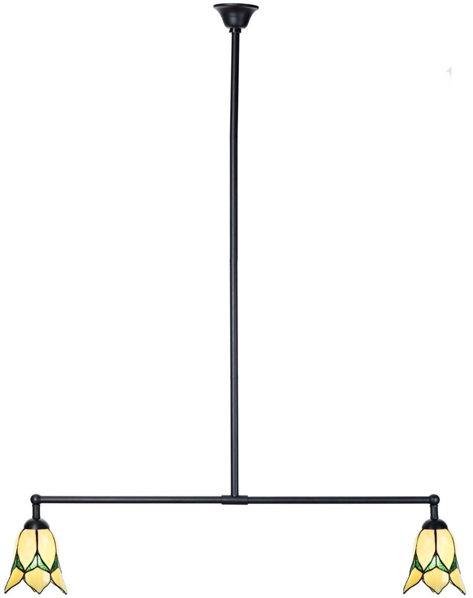 Tiffany T-lamp 2 lichts Lovely Flower Yellow - Art Deco Trade