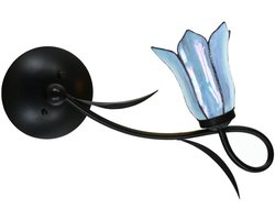 Tiffany Wandlamp / Plafonnière Lovely Gentian Blue - Art Deco Trade