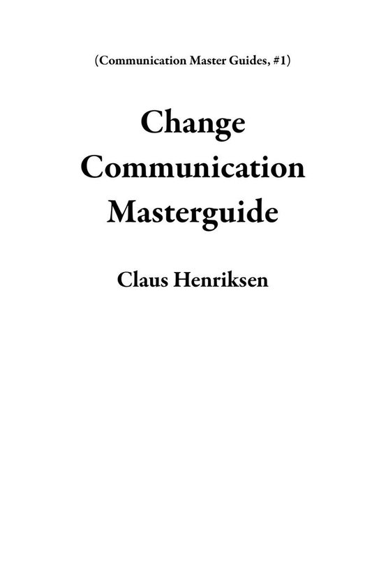 Daily Master Communication Guide.pdf Communication Master Guides 1 - Change Communication Masterguide (ebook ...