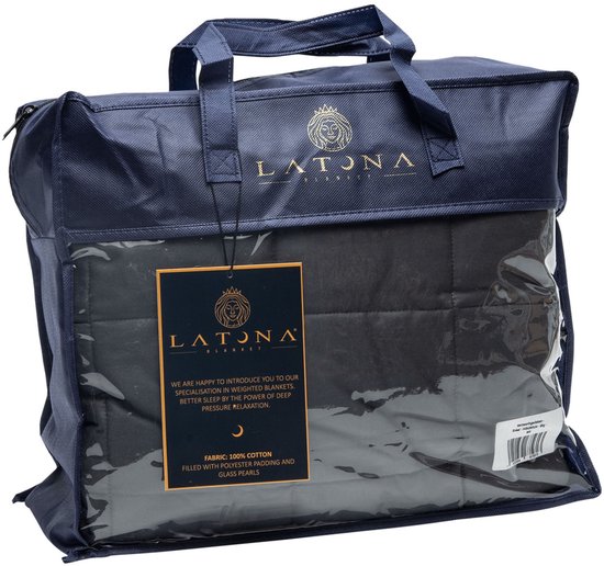 Latona Blanket® Verzwaringsdeken kind 100 x 150cm - 3kg - Antraciet - Polyester - Weighted blanket