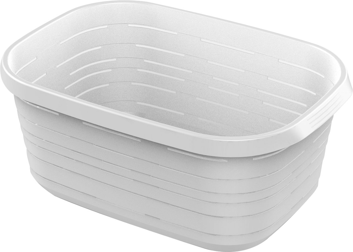 M-Home - Signature - Wasmand - 50 L - 64 x 43 x 26 cm - Wit - Kunststof