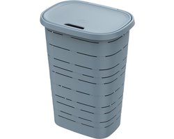 M-Home - Signature - Wasmand met deksel - 55 L - 60 x 45 x 33 cm - Blauw - Kunststof