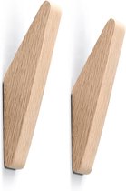 4 Pack Wandhaken, Houten Haken Voor Opknoping, Kapstokken Hoedenhanger Voor Hangende Jas Sjaal Tas Handdoek Kleding Hoed En Meer