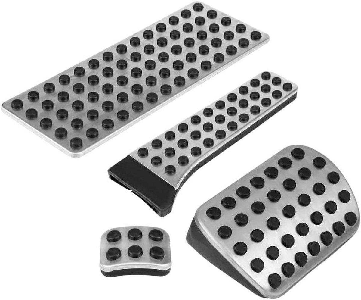 Allecto Plus - Auto pedalen set voor Mercedes Benz W203 W204 W210 W211 W212 CE - Rem- en brandstofpedaalhoezen - 4 stuks.