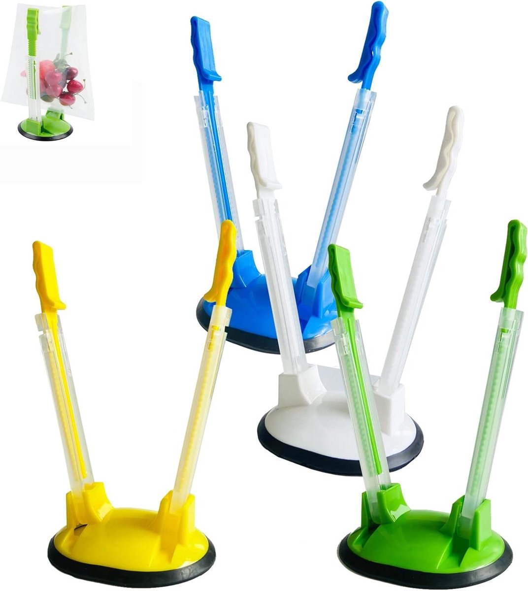 Allecto Plus - Houder voor Plastic Zakken - Organisator voor Keuken - 4 Stuks