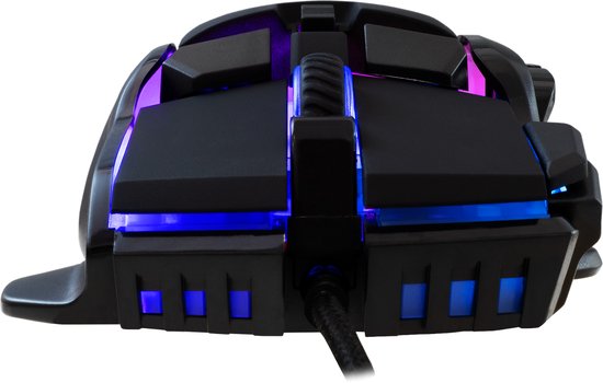 Baracuda PIRANHA RGB | Bedrade Gaming Muis | USB-A | 7200 DPI | Zwart