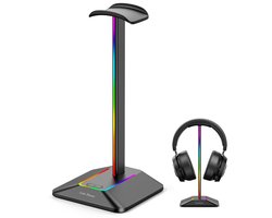 Gaming Headset Stand – Aluminium Koptelefoonhouder met USB-Hub & Personaliseerbare RGB Verlichting voor Gaming Setup