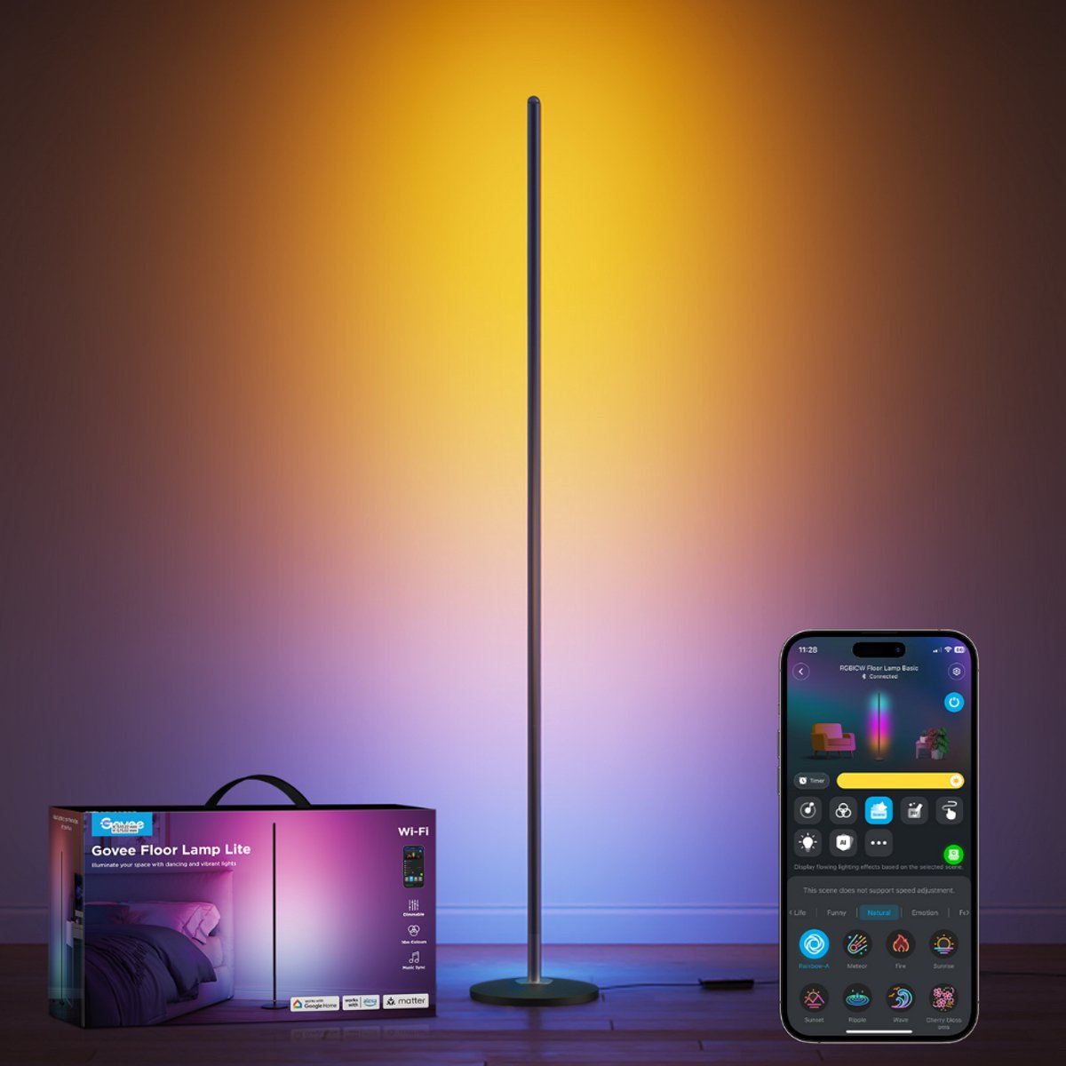 Govee Floor Lamp Lite - RGBICW vloerlamp met muziekmodus ... - Bol
