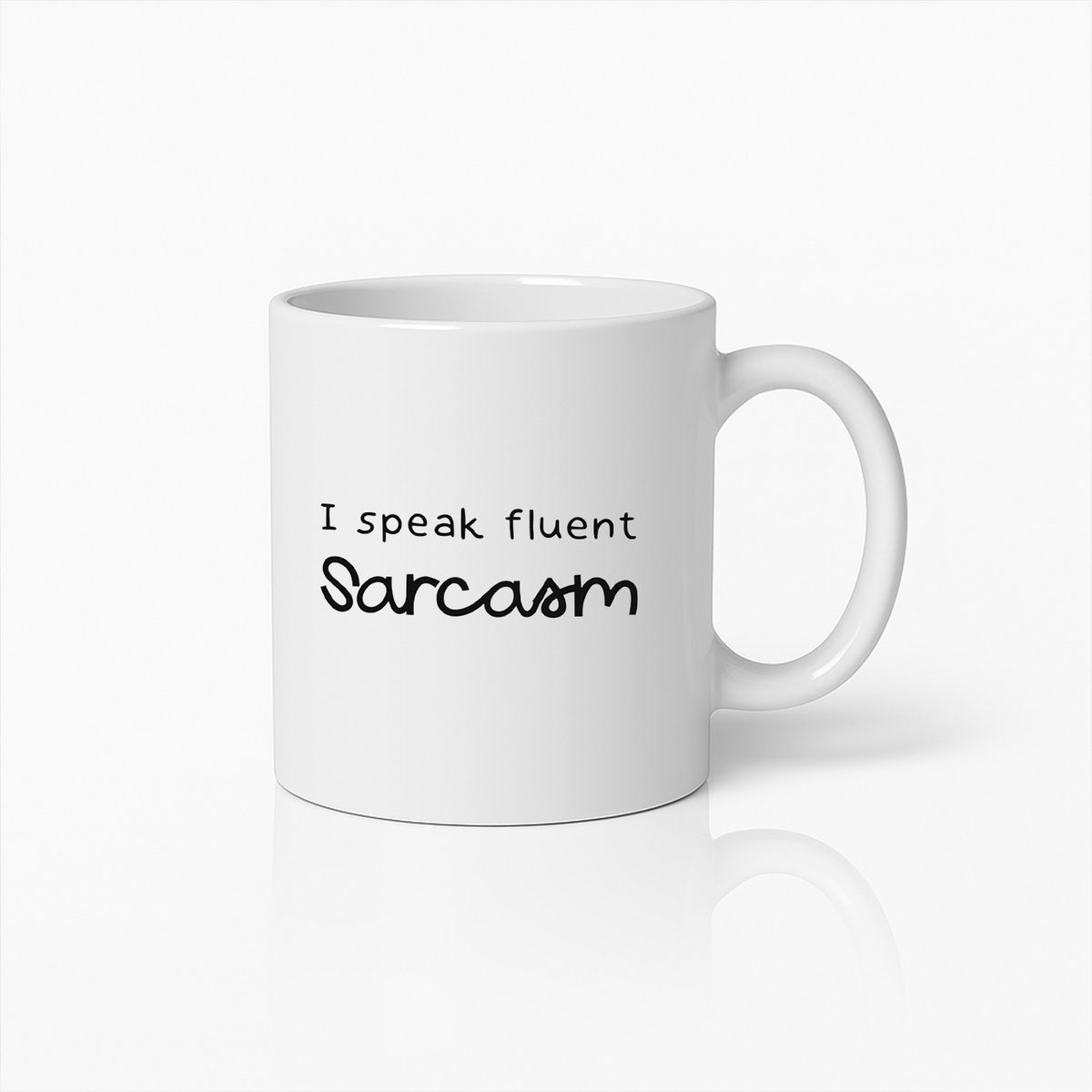 330ml Sarcasme Mok – "Ik Spreek Vloeiend Sarcasme" – Grappig Cadeau voor Sarcastische Mensen