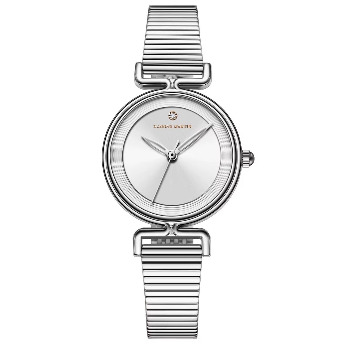 Hannah Martin Dames Horloge Zilverkleurig | Dames Horloges | Horlogedoos | Borasi | Dames Sieraden | Luxe Geschenkdoos |