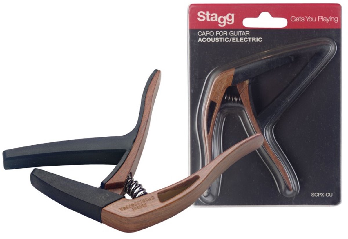 Stagg Gitaar Capo Akoestisch/Elektrisch SCPX-CU DKWOOD